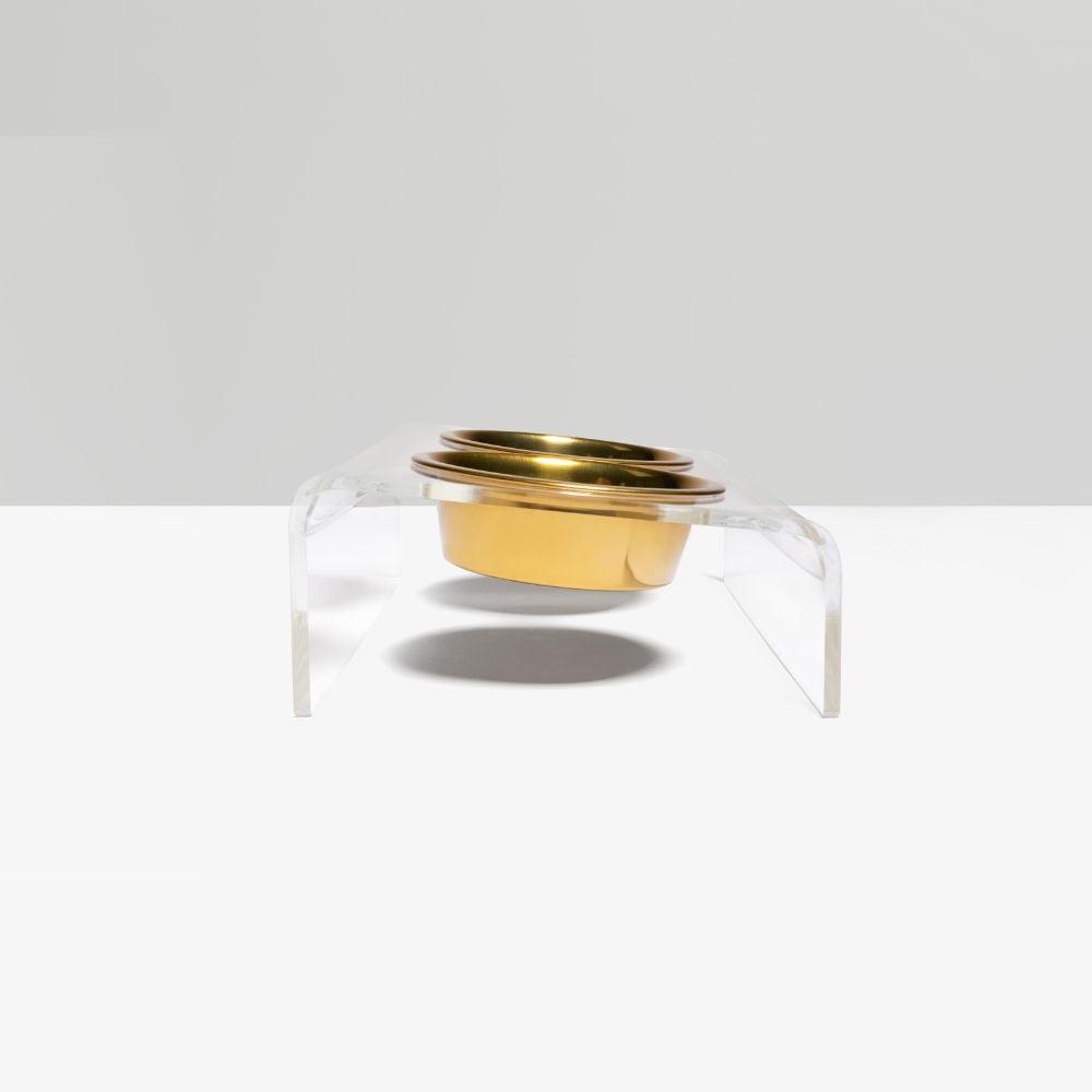 Clear Slanted Gold Bowl Feeder | Options