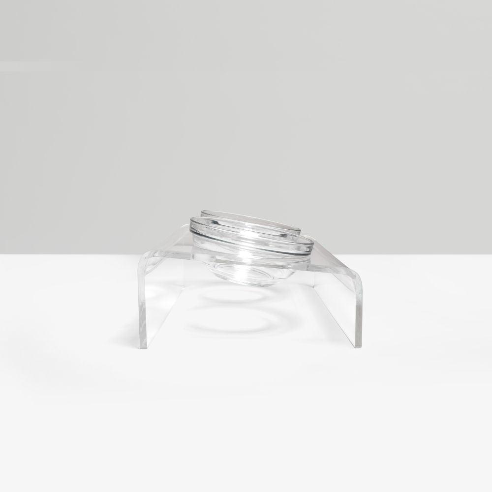 Clear Slanted Glass Bowl Feeder | Options