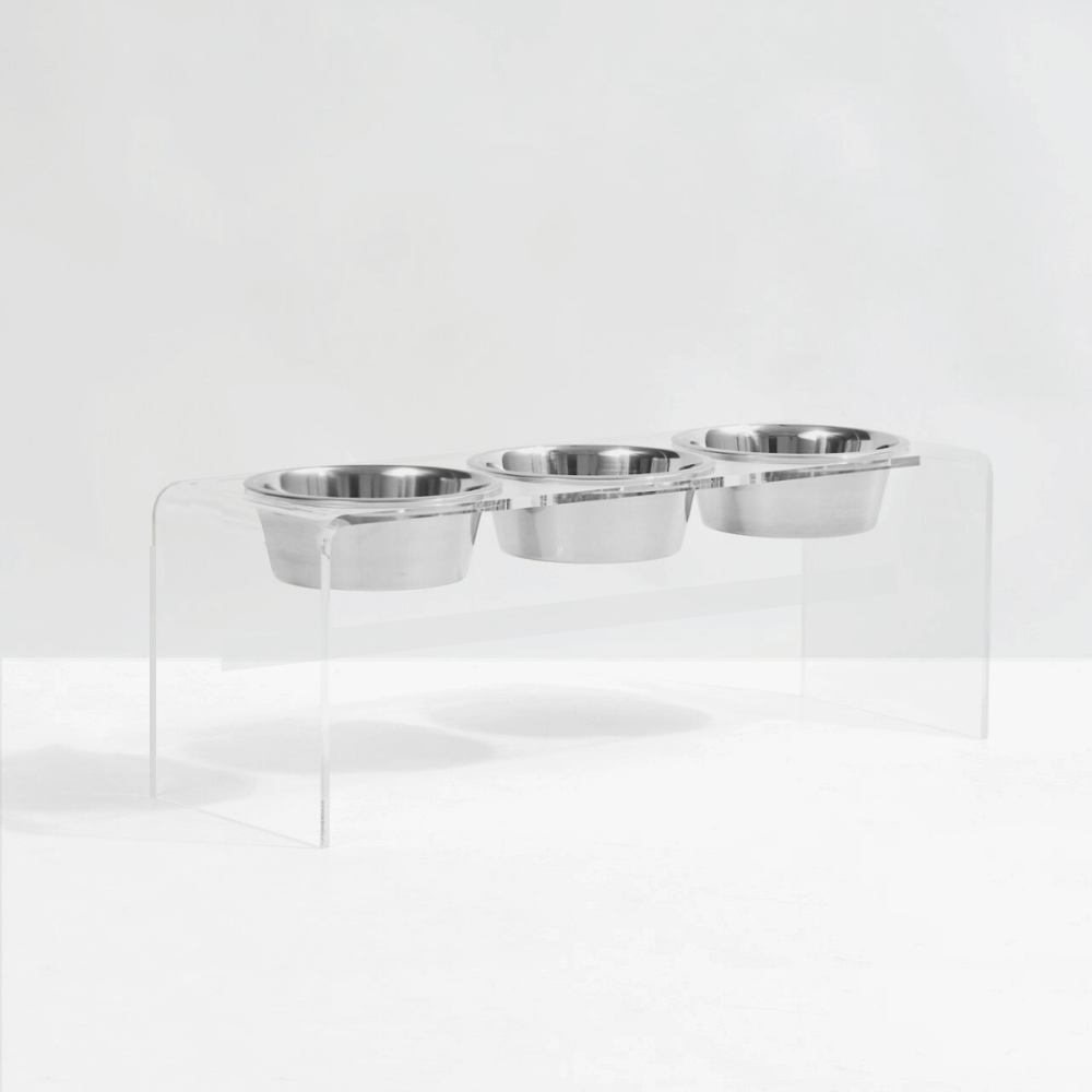 Tall Triple Silver Feeder