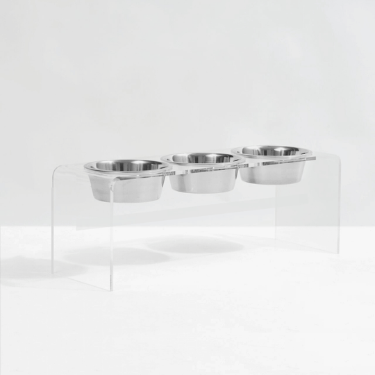 Tall Triple Silver Feeder