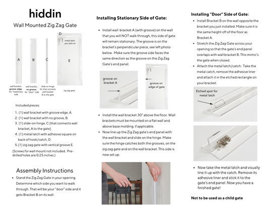 Wall Mount Zig Zag Gate (Tall)