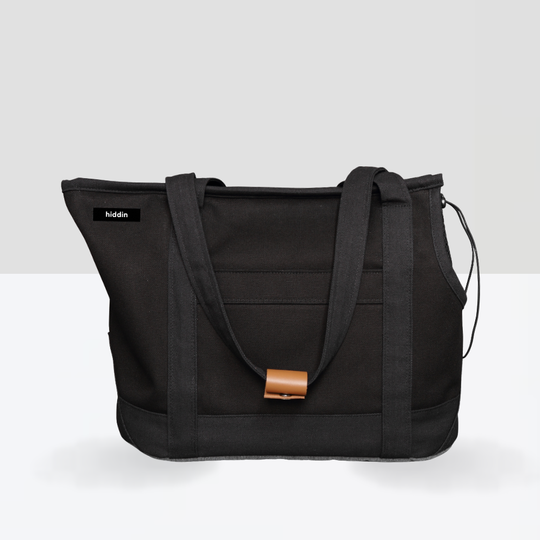 Black Canvas Drawstring Pet Carrier
