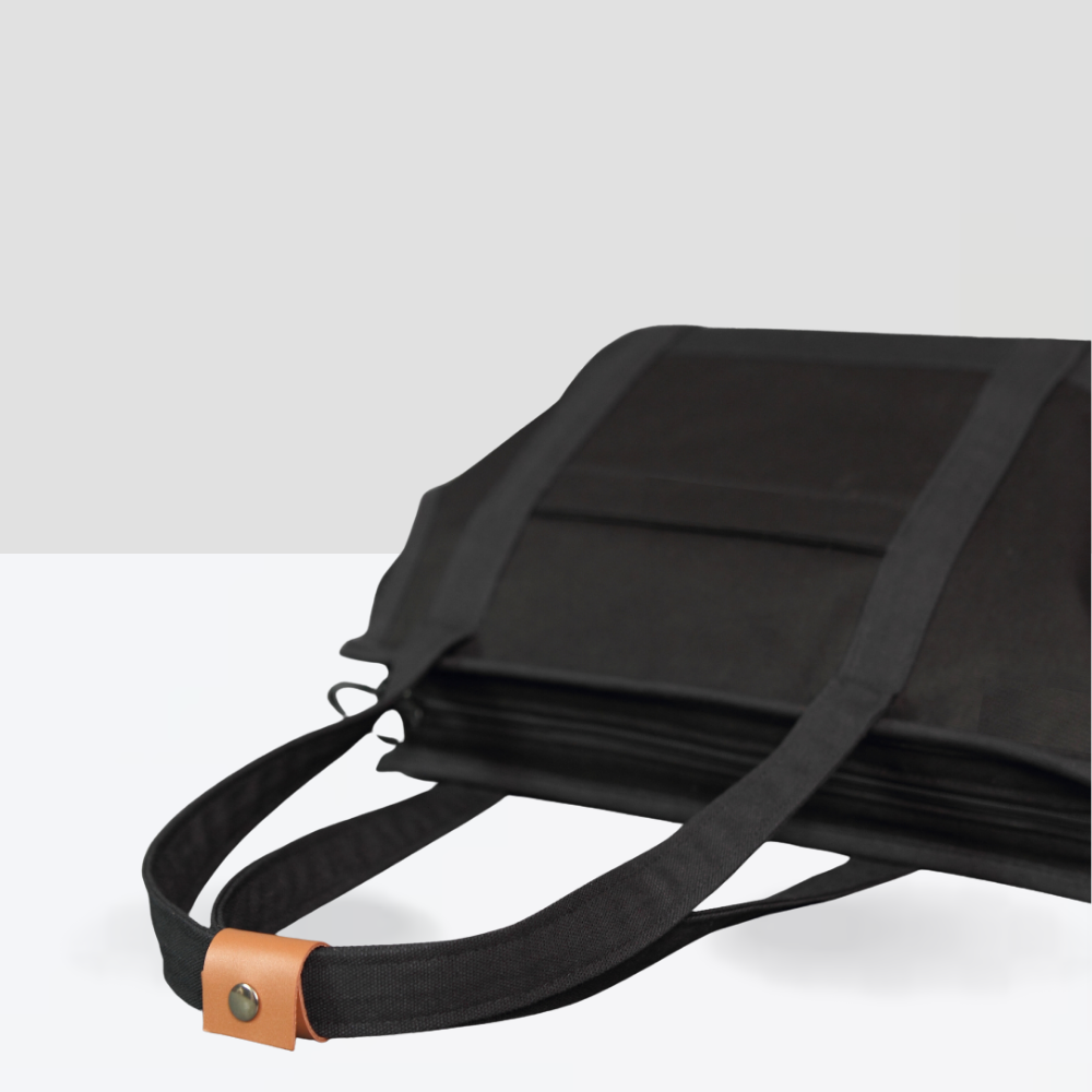 Black Canvas Drawstring Pet Carrier