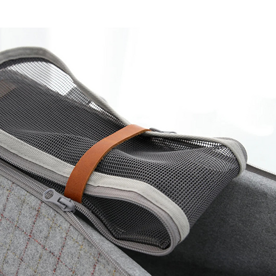 Wool Plaid Travel Pet Carrier