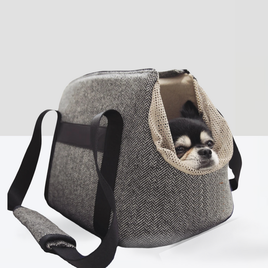Herringbone Drawstring Pet Carrier