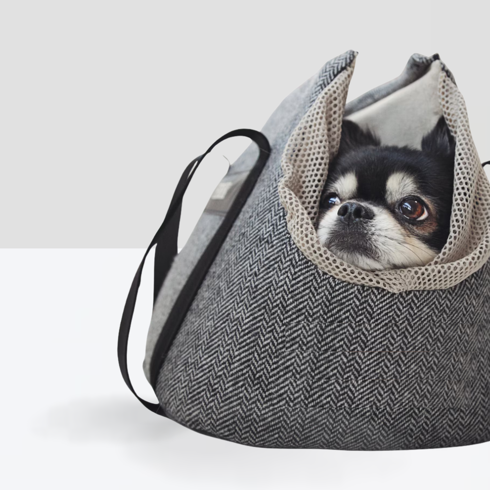 Herringbone Drawstring Pet Carrier