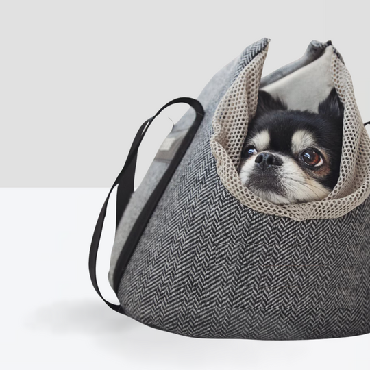 Herringbone Drawstring Pet Carrier