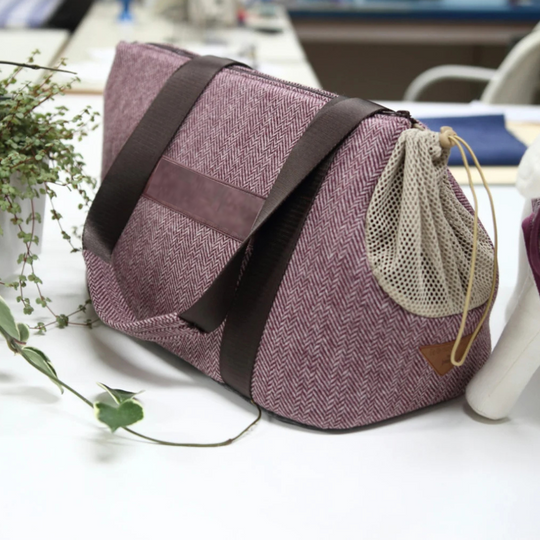 Herringbone Drawstring Pet Carrier