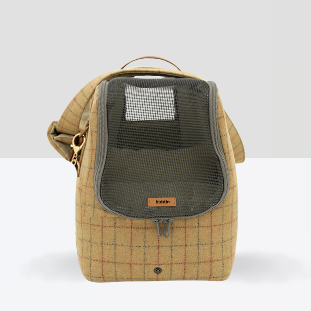 Wool Plaid Travel Pet Carrier