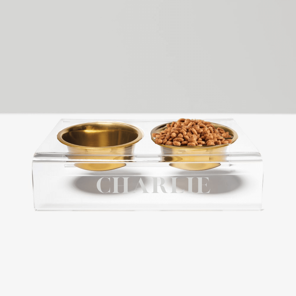 Monogram Slant Gold Feeder