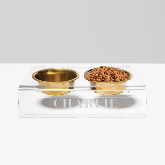 Monogram Slant Gold Feeder