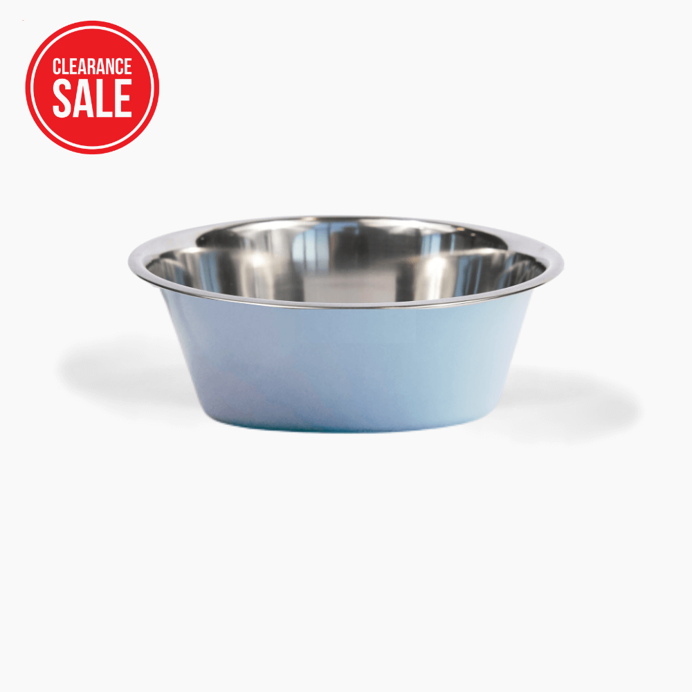 2 Tone Light Blue Metal Bowl Set