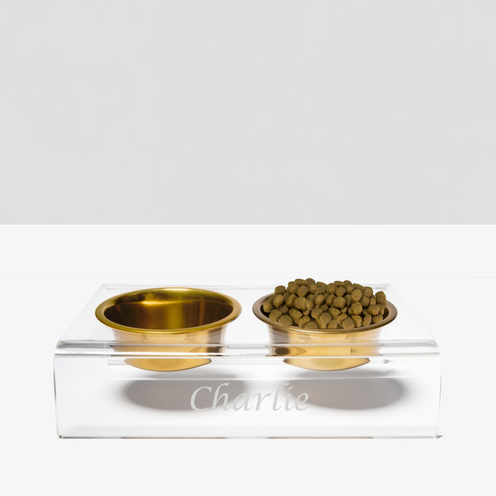 Monogram Slant Gold Feeder