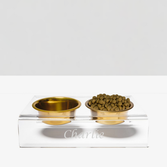 Monogram Slant Gold Feeder
