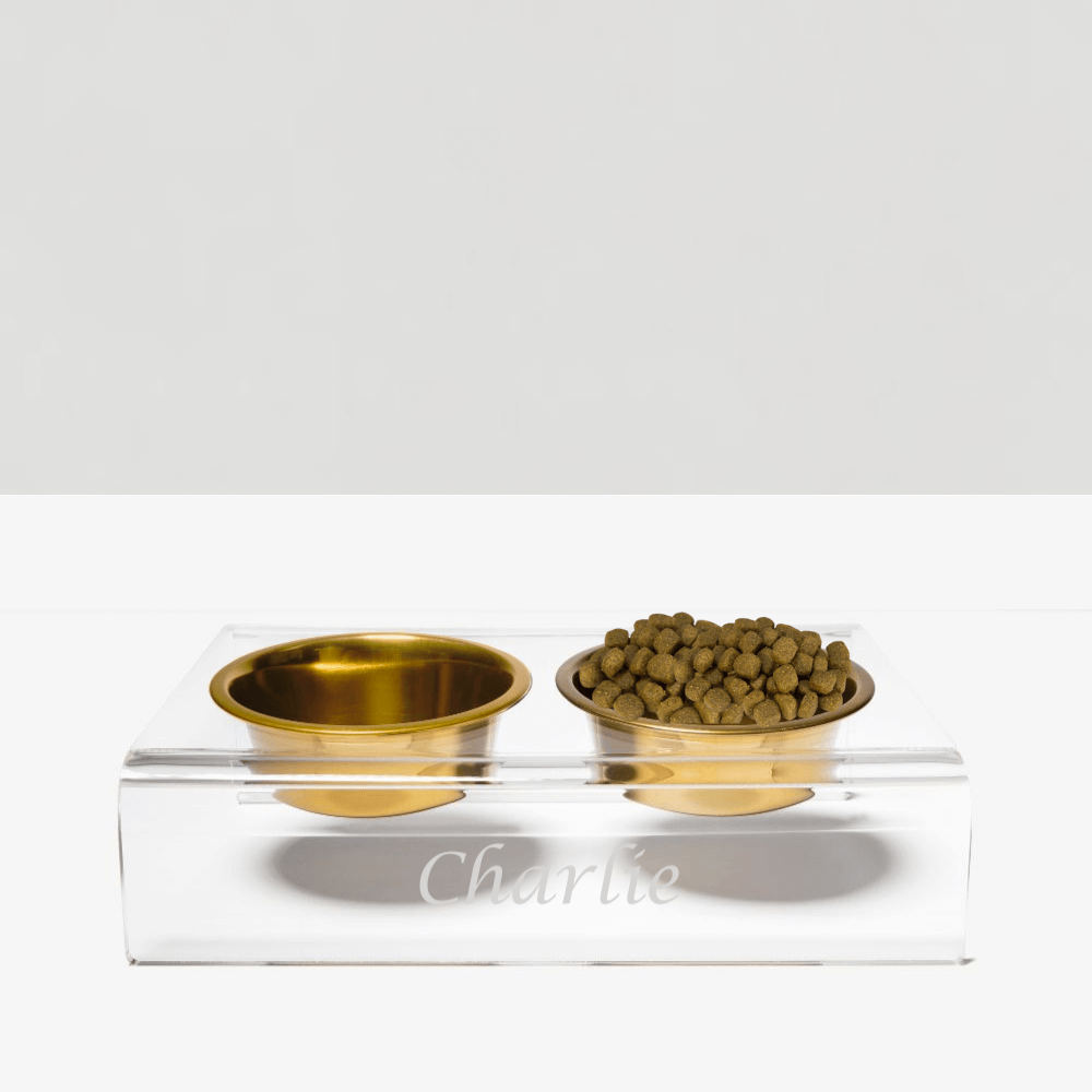 Monogram Slant Gold Feeder