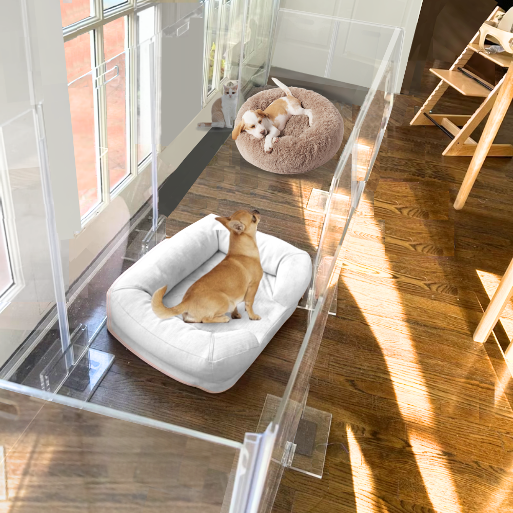 Clear Pet Playpen, 32" High with Door