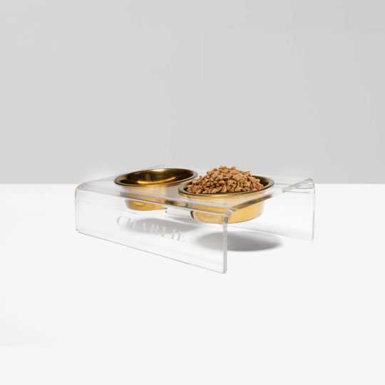 Monogram Slant Gold Feeder