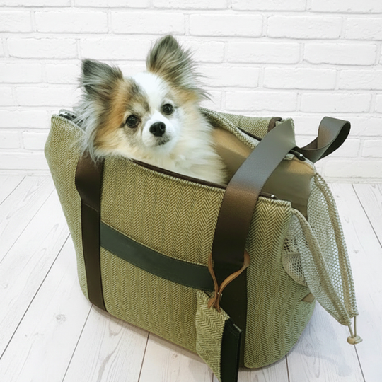 Herringbone Drawstring Pet Carrier
