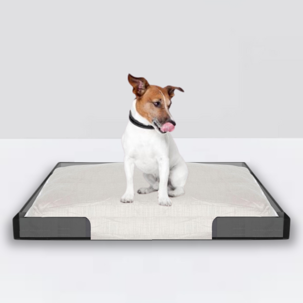 Smoke Grey Lucite Pet Tray Bed | Options