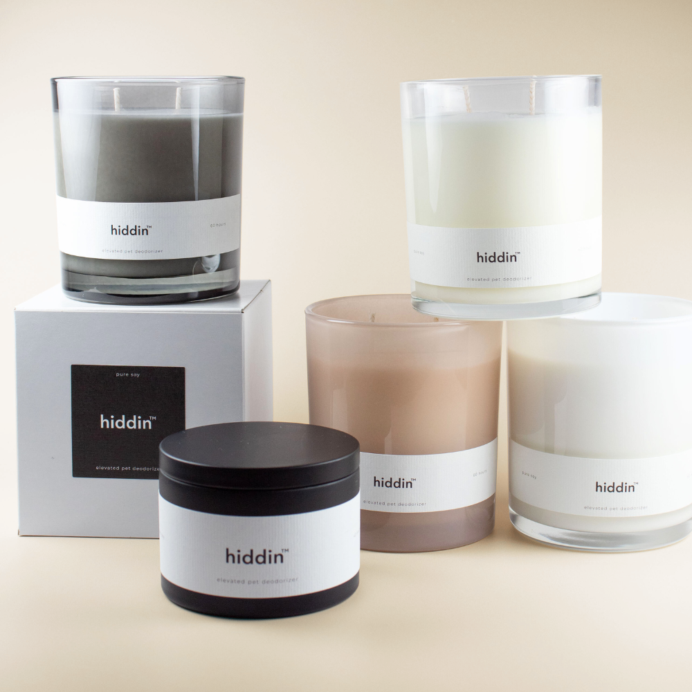 Hiddin Pet Deodorizing Glass Candle
