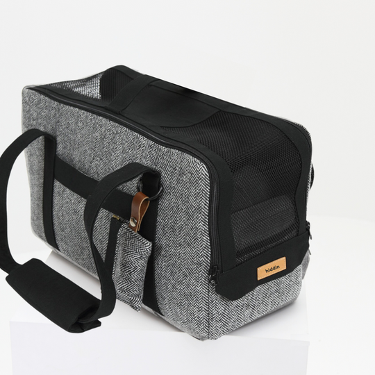 Wool Herringbone Zipper Pet Carrier