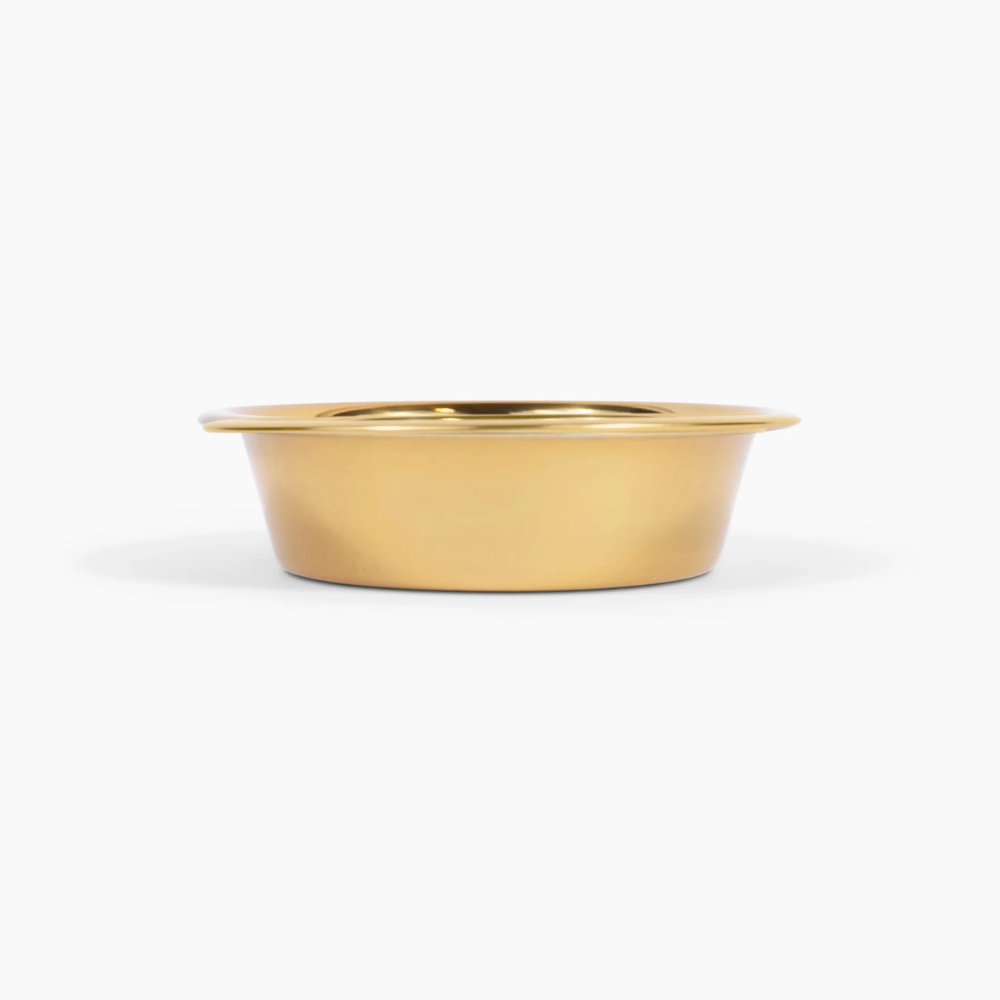 hiddin bronze brown lucite dog bowl feeder