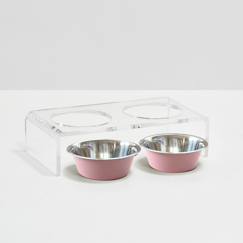 2 Tone Pink Metal Bowl Set