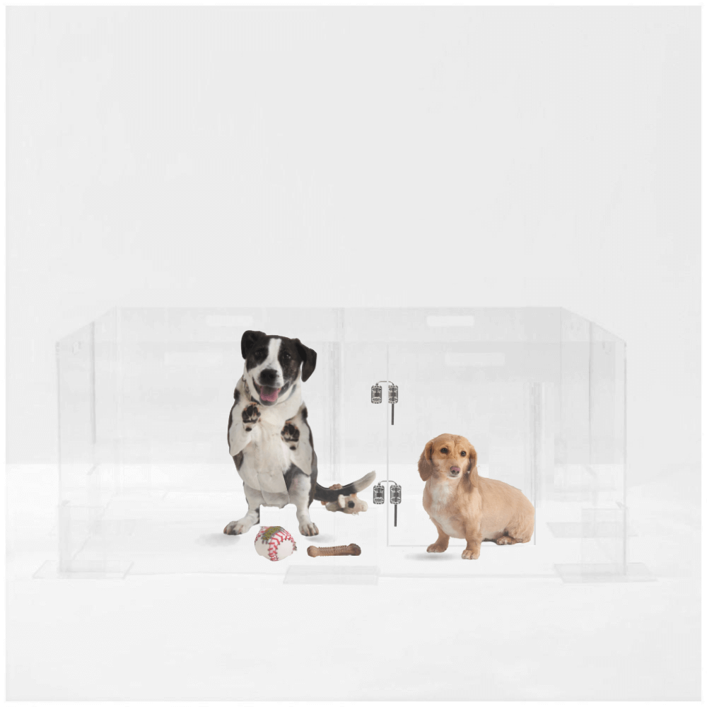 Clear Pet Playpen, 32" High with Door