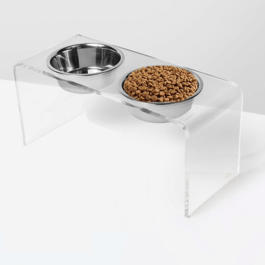 Tall Silver Double Feeder