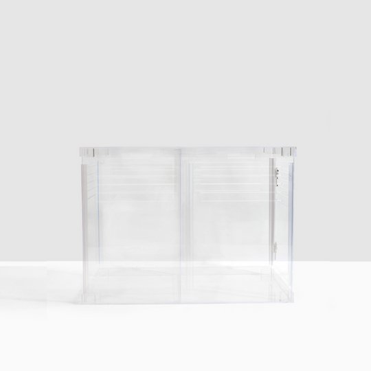 hiddin medium clear lucite dog crate