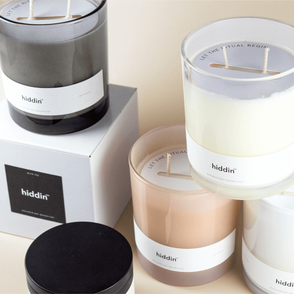 Hiddin Pet Deodorizing Glass Candle