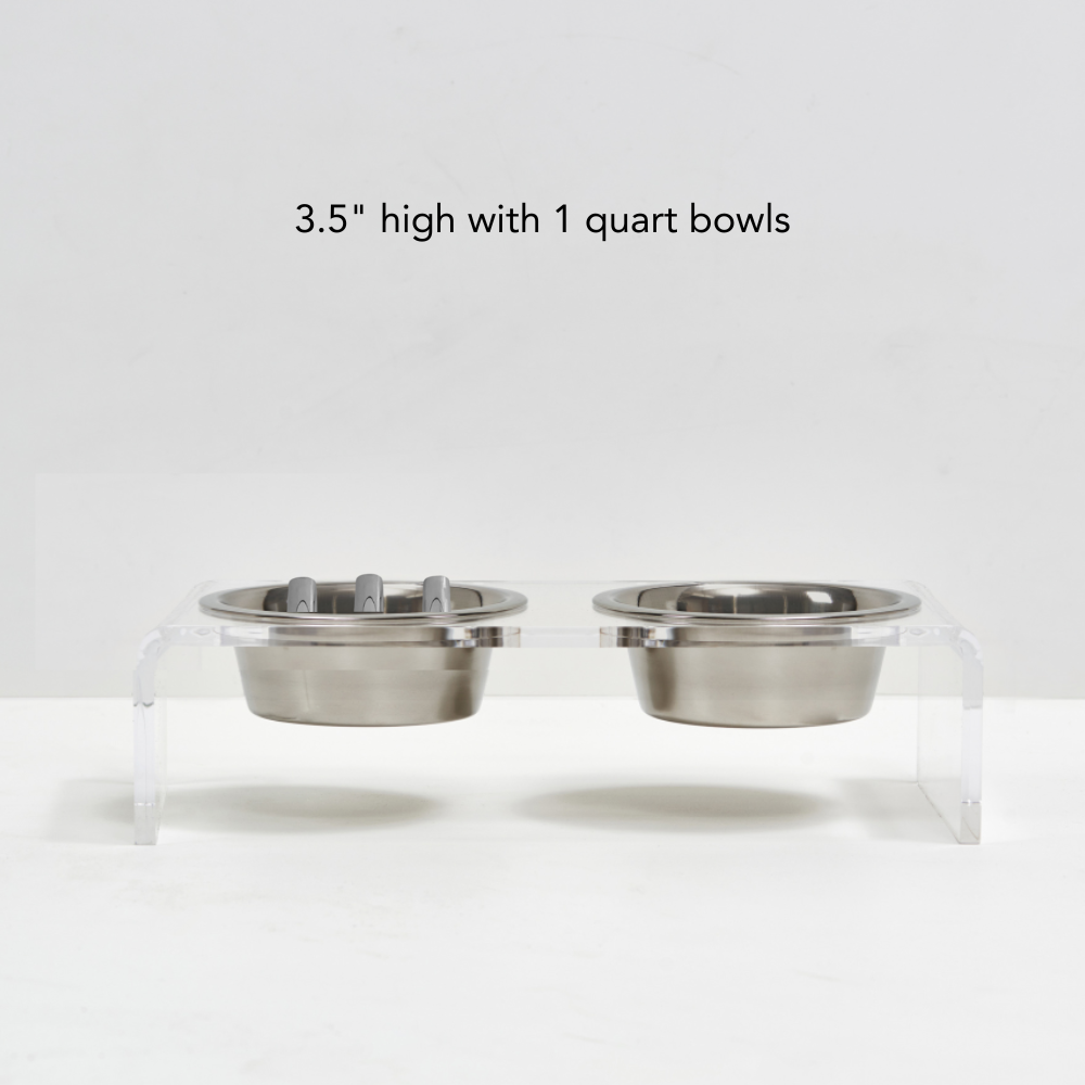 Clear Double Feeder with Slow Feed & Water Bowl | Options