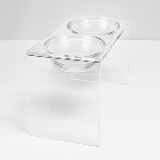 Tall Glass Bowl Feeder
