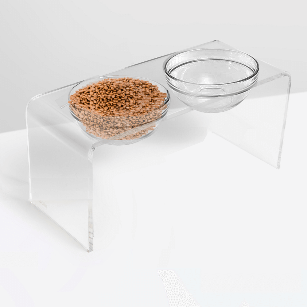 Tall Glass Bowl Feeder