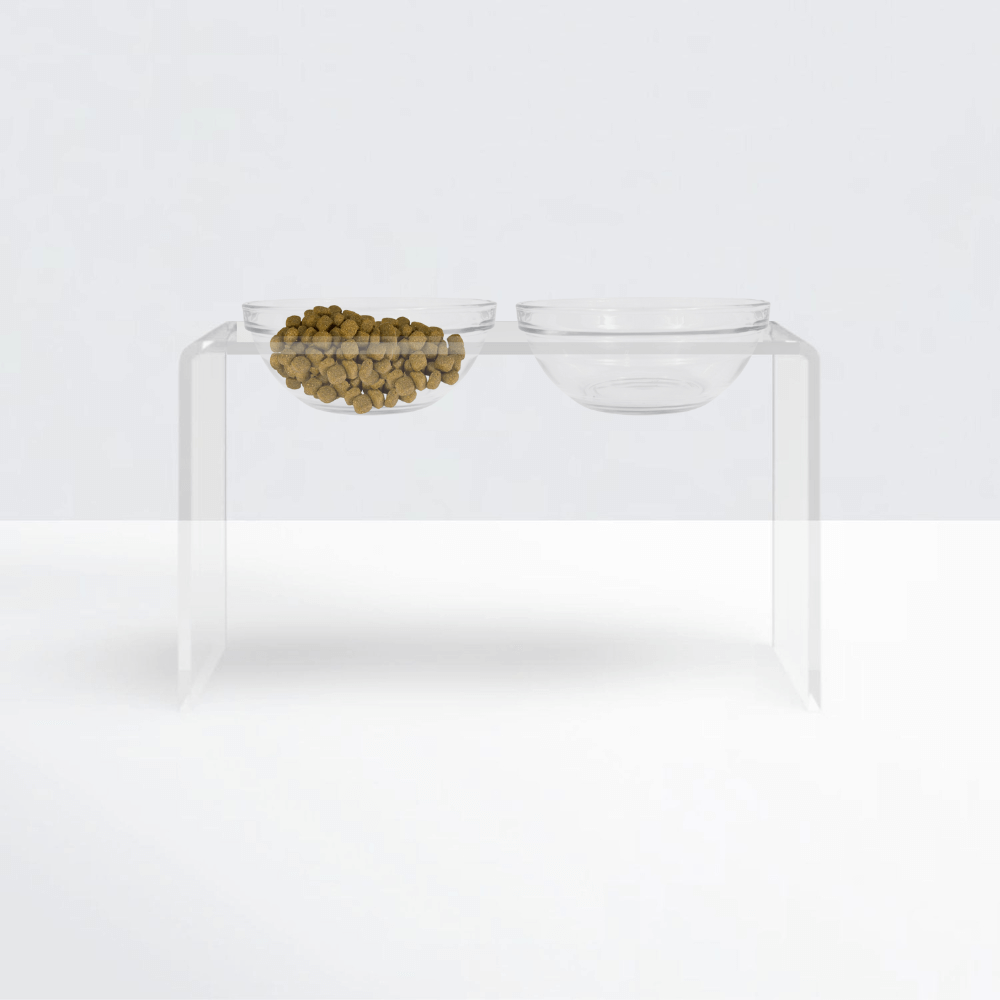 Tall Glass Bowl Feeder