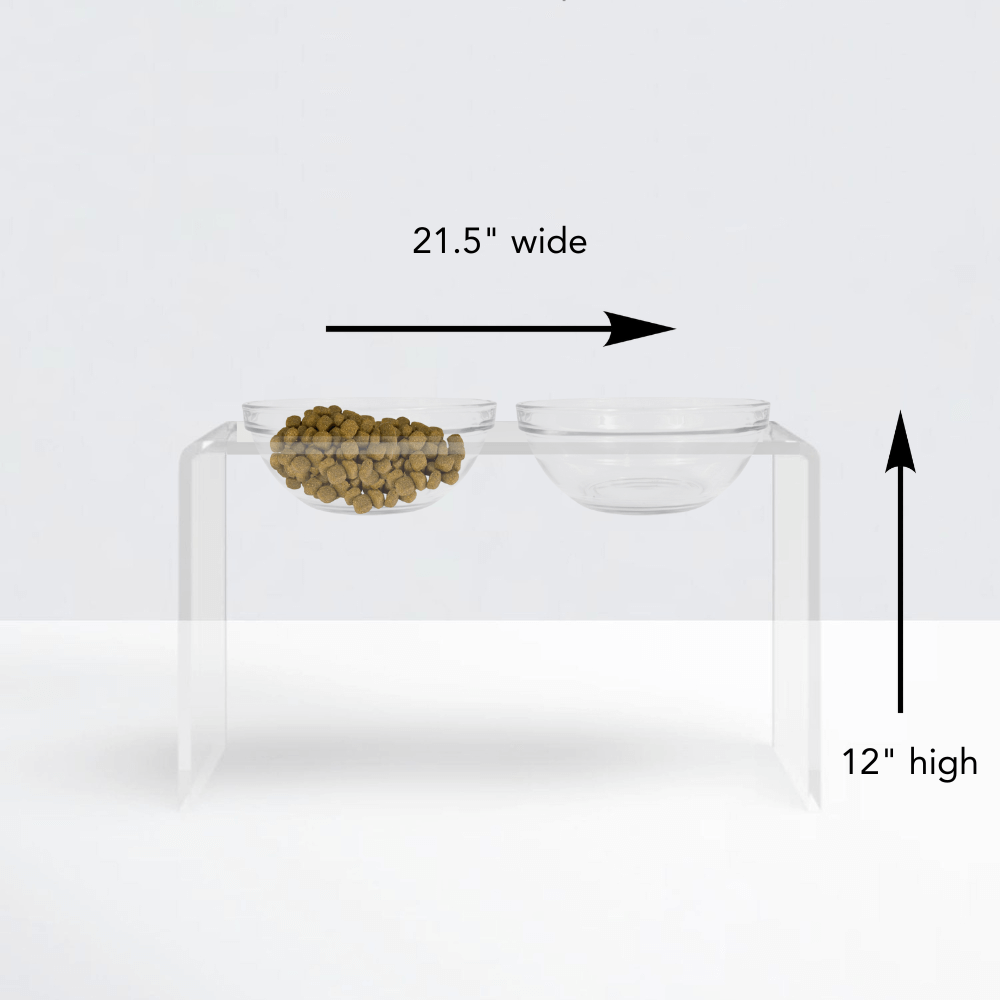 Tall Glass Bowl Feeder