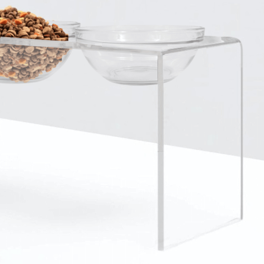 Tall Glass Bowl Feeder