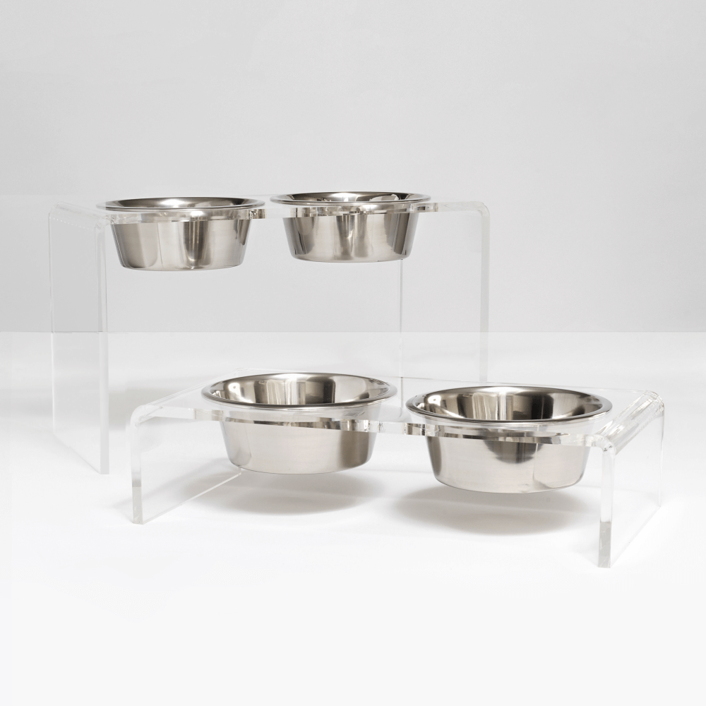 Tall Silver Double Feeder
