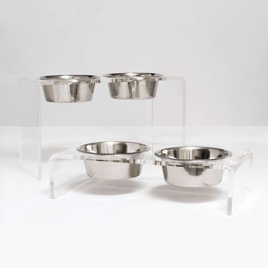 Tall Silver Double Feeder