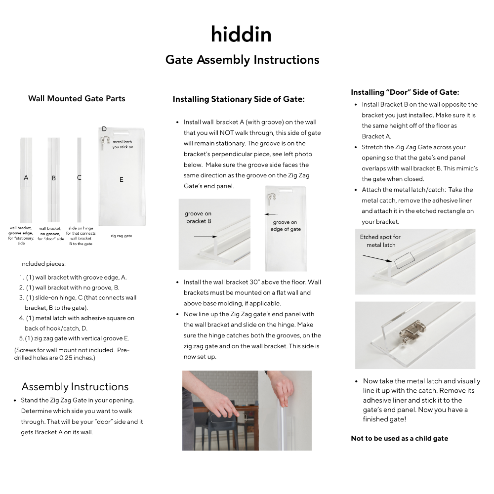 Wall Mount Zig Zag Gate (Tall)