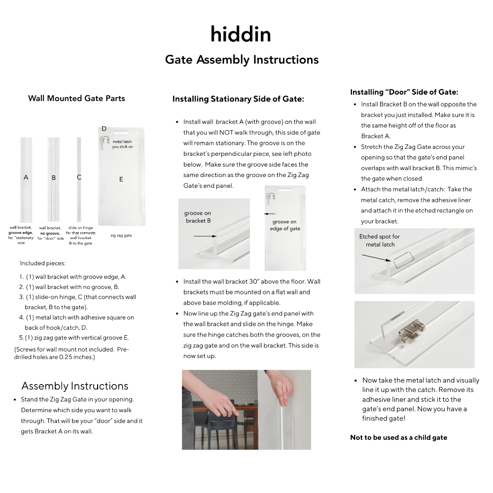 Wall Mount Zig Zag Gate (Tall)