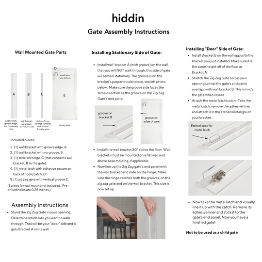 Wall Mount Zig Zag Gate (Tall)