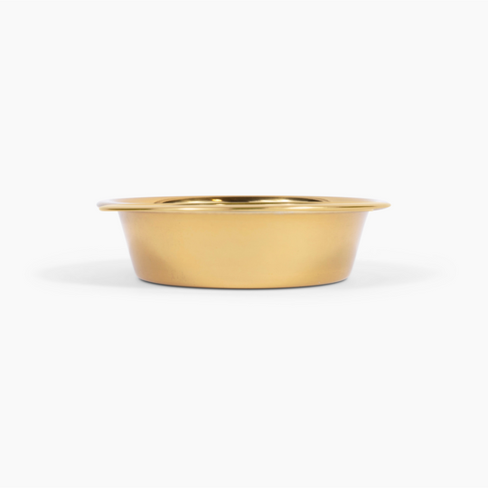 Small Clear Double Pet Bowl Feeder with Gold Bowls | Options