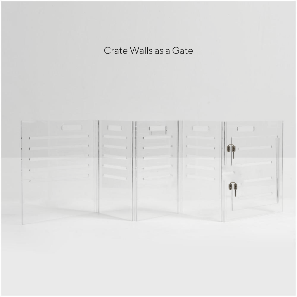 Clear Dog Crate to Gate | Large