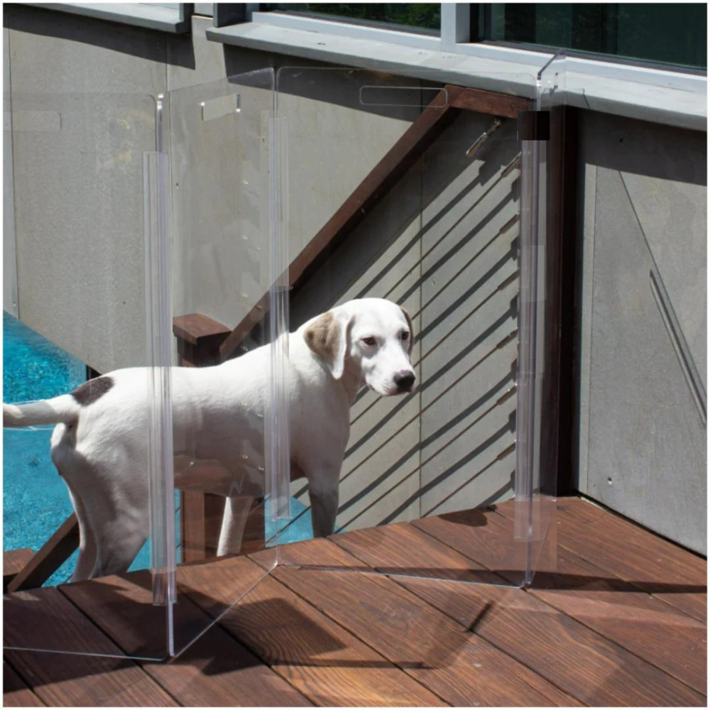 Clear Freestanding "High" Pet Gate Zig Zag | Options