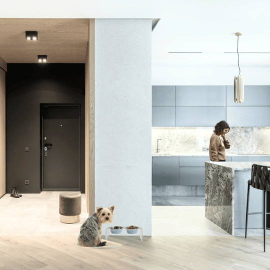 2 Tone Light Blue Metal Bowl Set