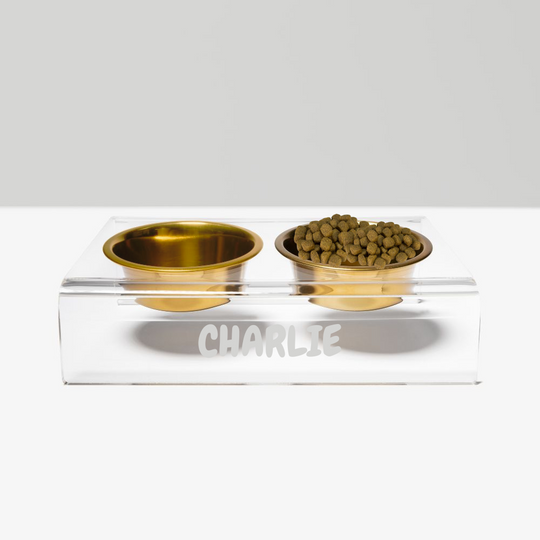 Monogram Slant Gold Feeder