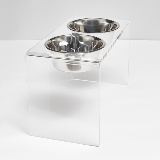 Clear Double Feeder with Slow Feed & Water Bowl | Options