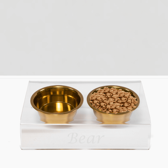 Monogram Slant Gold Feeder