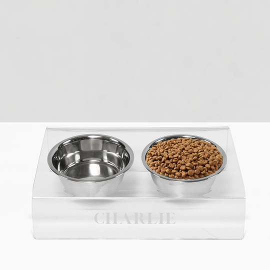 Monogram Slant Silver Feeder